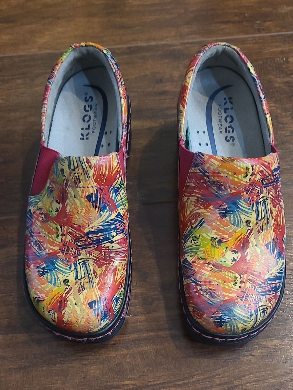 Klogs Multicolor Paint Splash Slip-On Sneakers Size 6